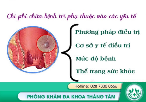 Chi phí mổ trĩ còn phụ thuộc vào nhiều yếu tố 